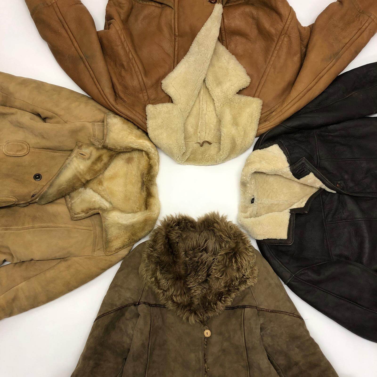 Sheepskin coat mens vintage shop