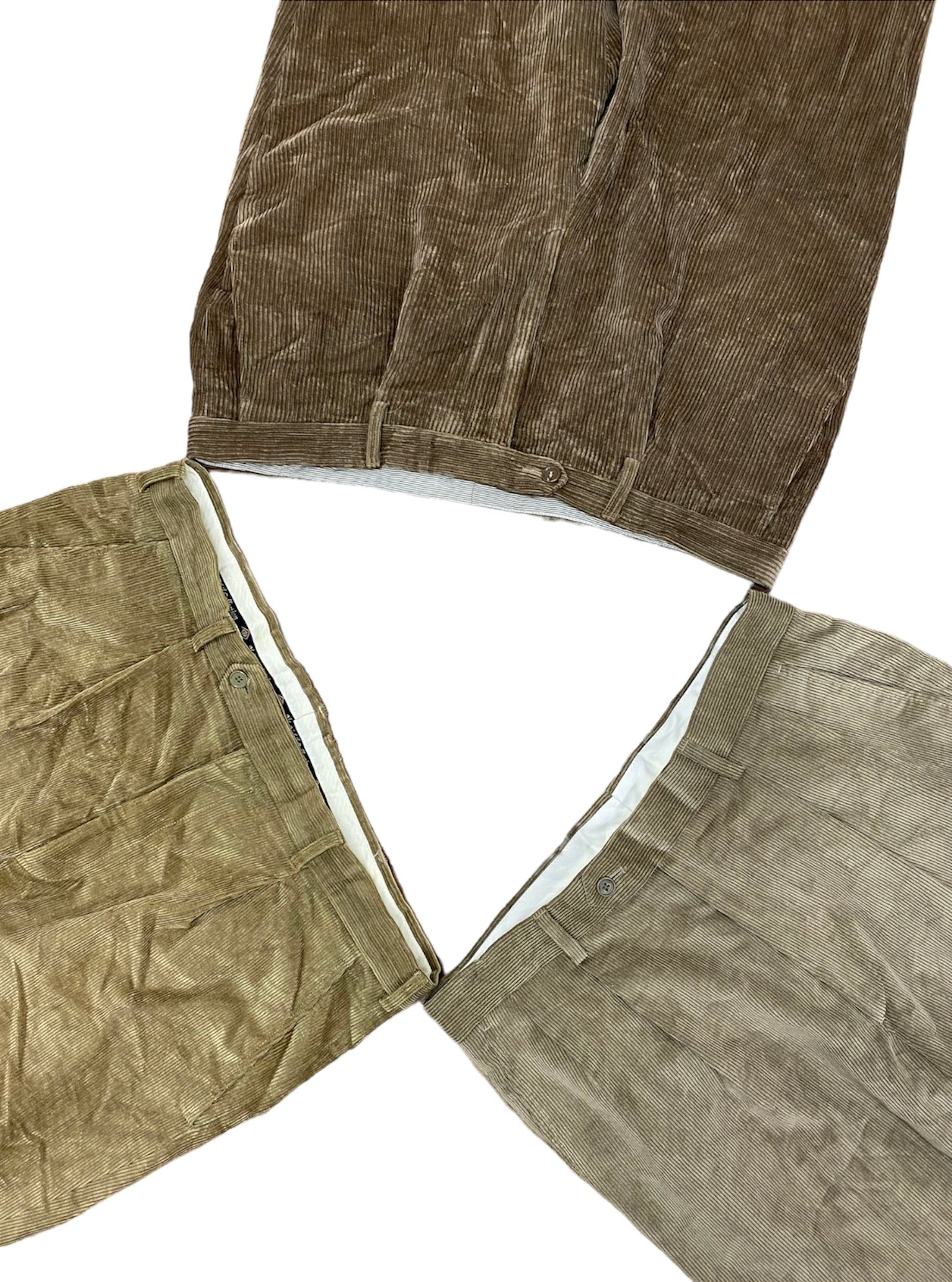 Vintage Wholesale Corduroy Pleated Trousers