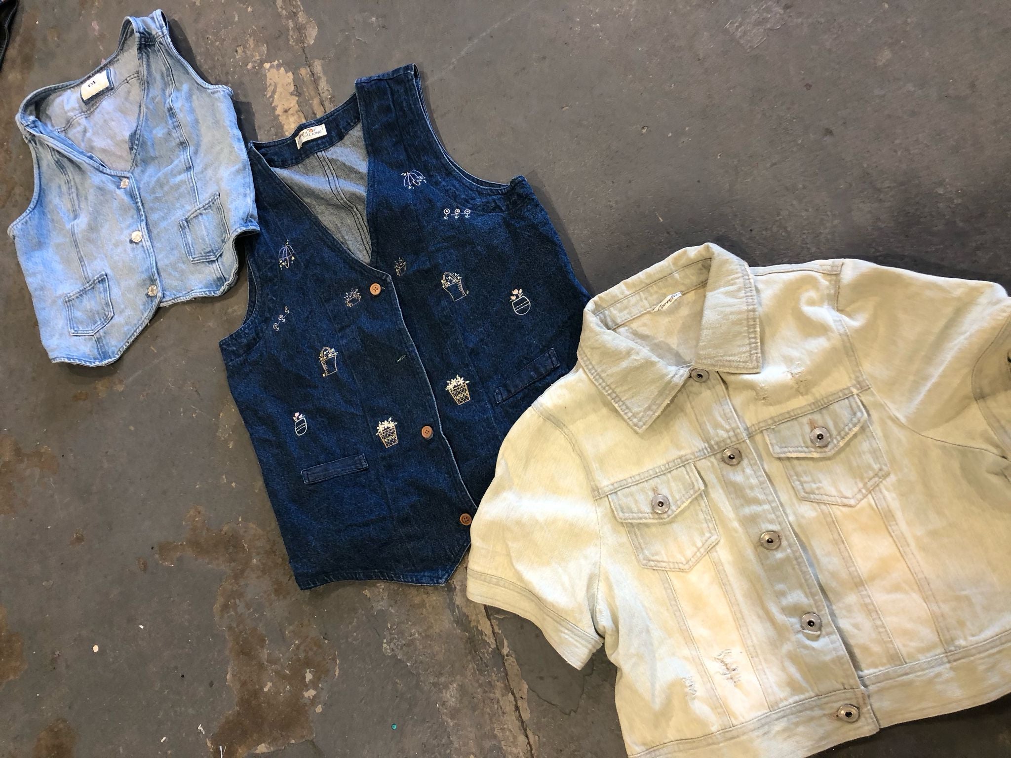 Vintage Wholesale Denim Waistcoats
