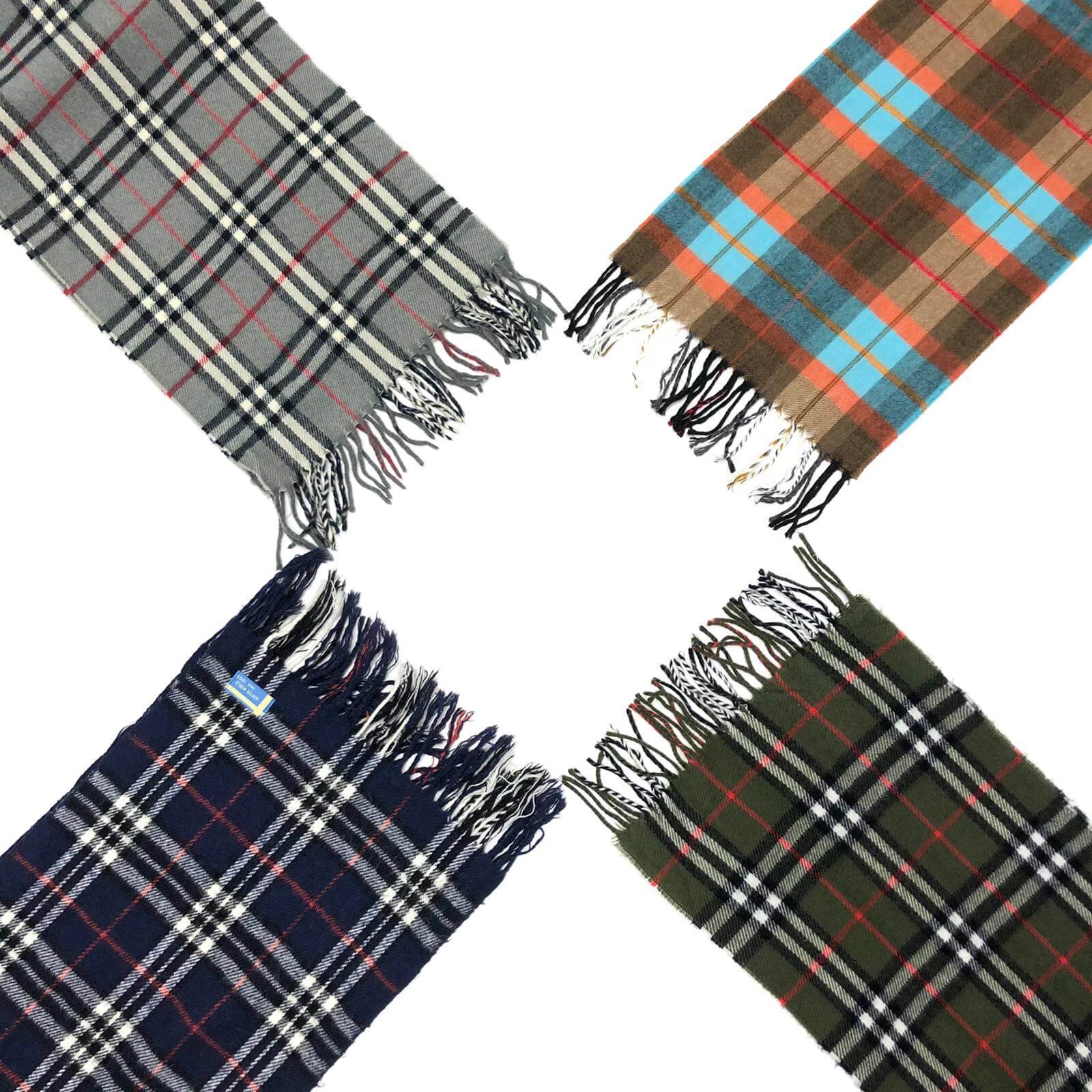 Vintage Checked Scarves - The Vintage Wholesale Company