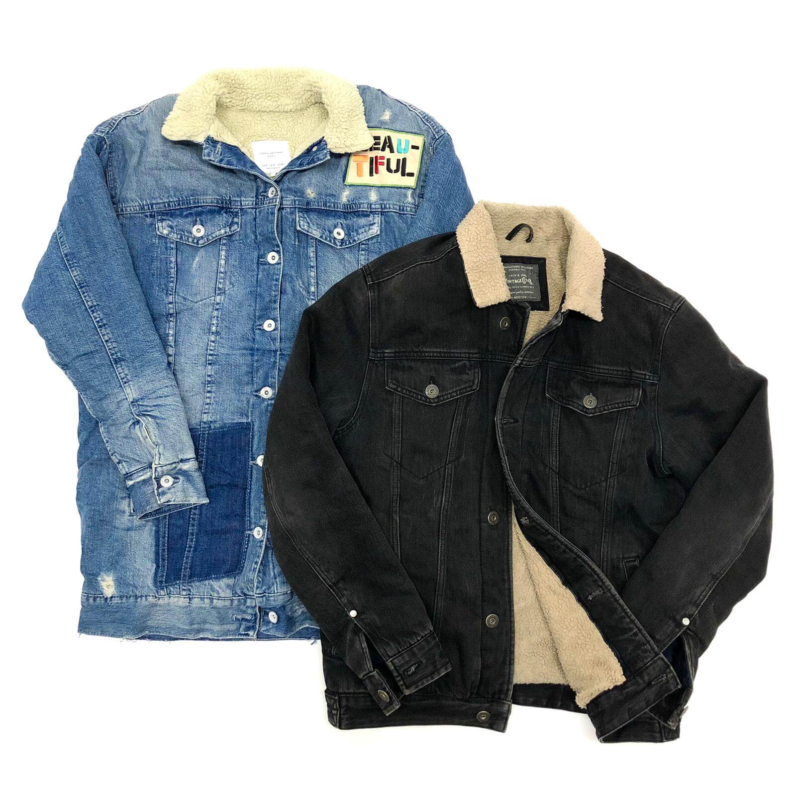 Vintage Fleece Lined Denim Jacket - The Vintage Wholesale Company