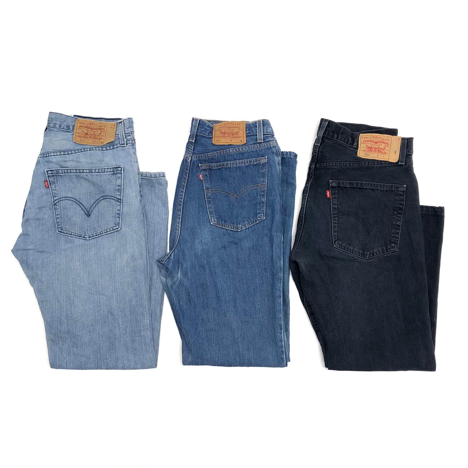 Vintage Levis 501 Blue/Black Grade A Mix Per Piece - The Vintage Wholesale Company