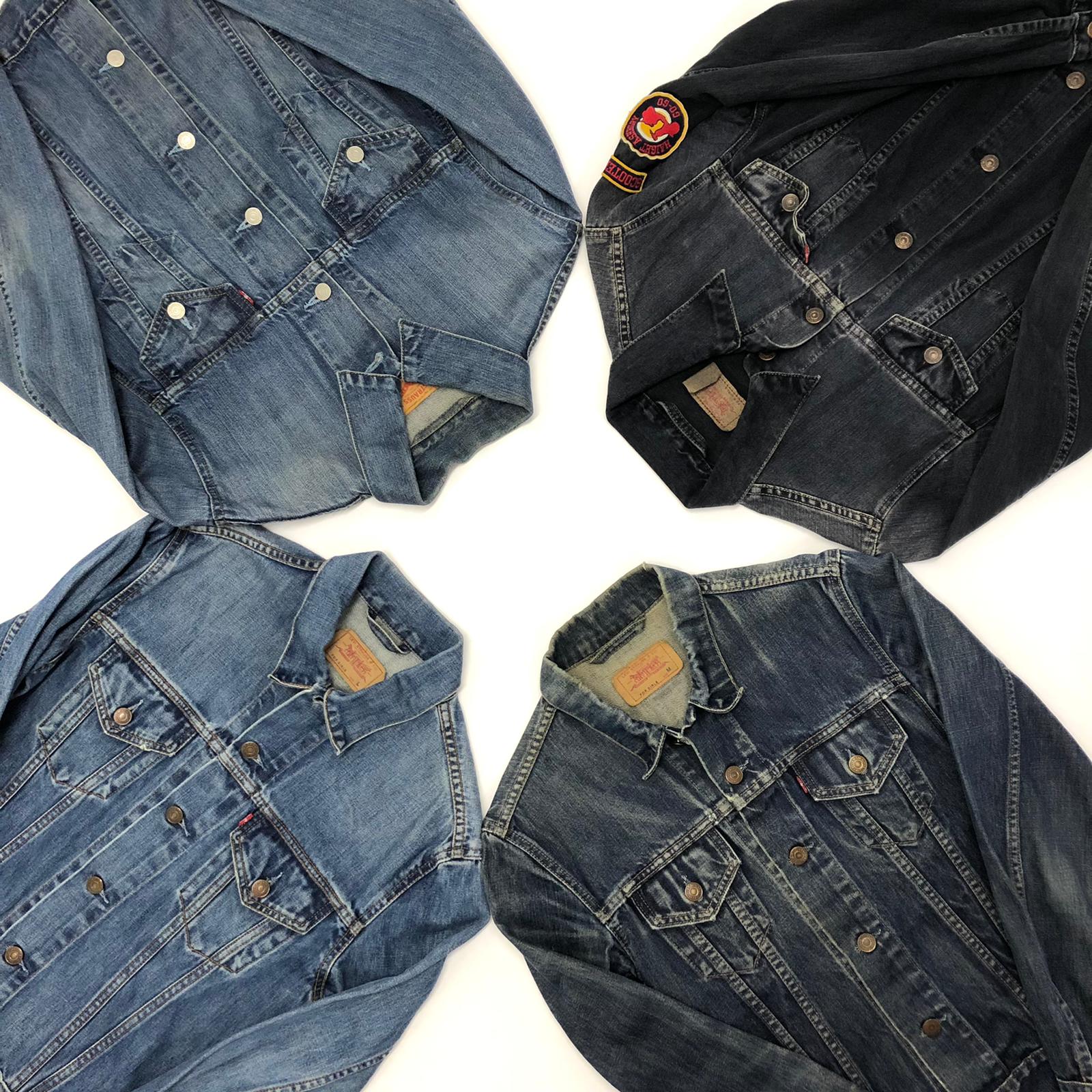 Vintage Levis Lee Wrangler Denim Jacket Mix - The Vintage Wholesale Company