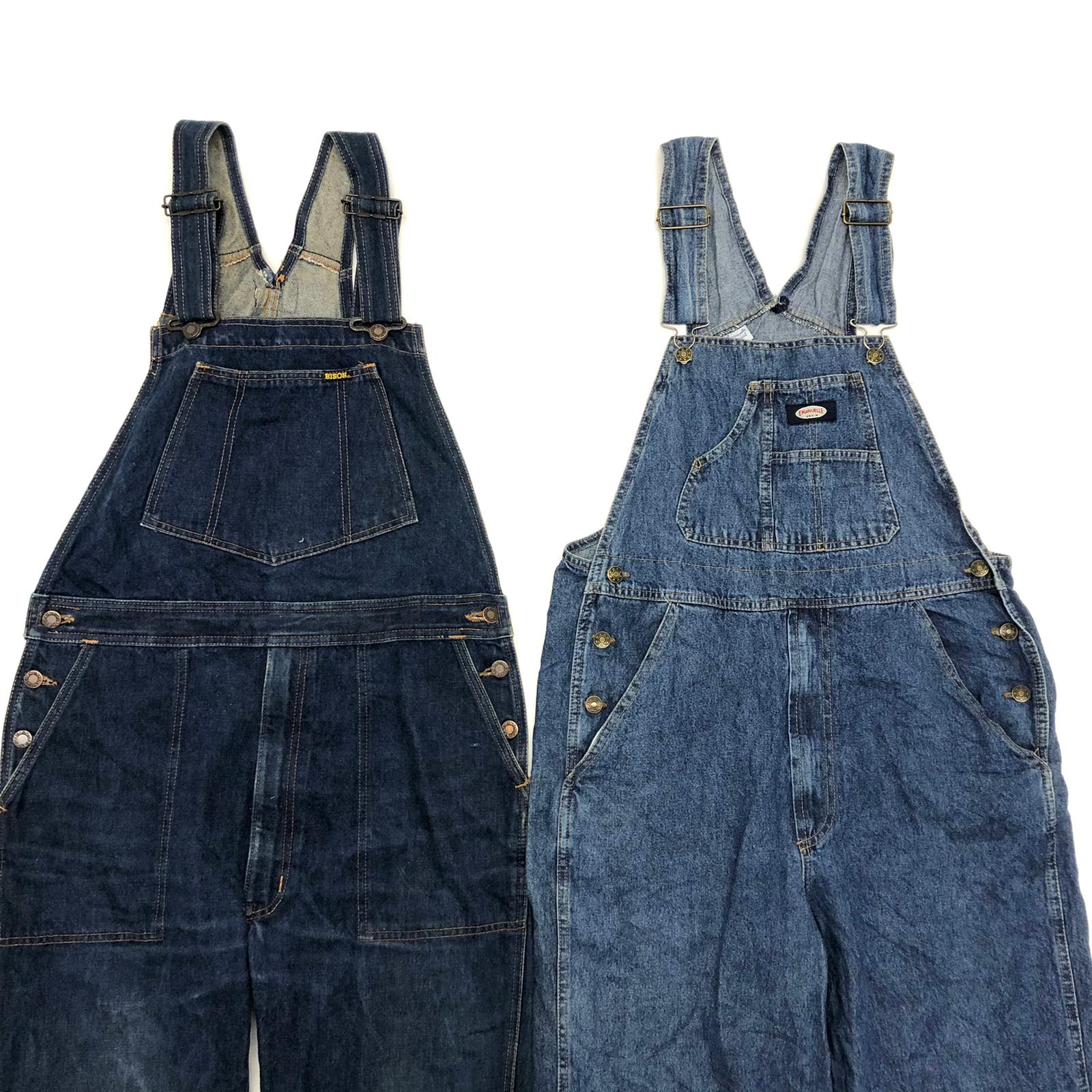 Vintage Long Denim Dungarees Mix - The Vintage Wholesale Company