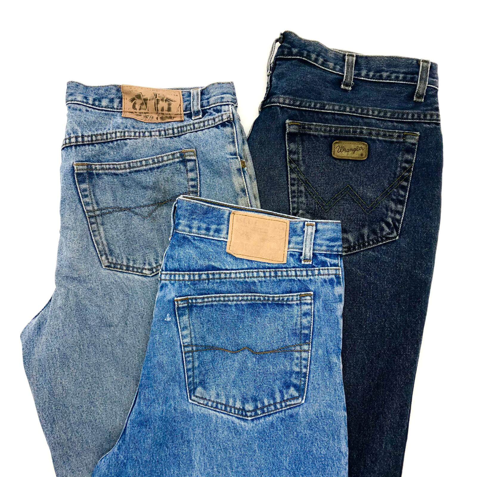 Vintage Mens High Waisted Jeans - The Vintage Wholesale Company