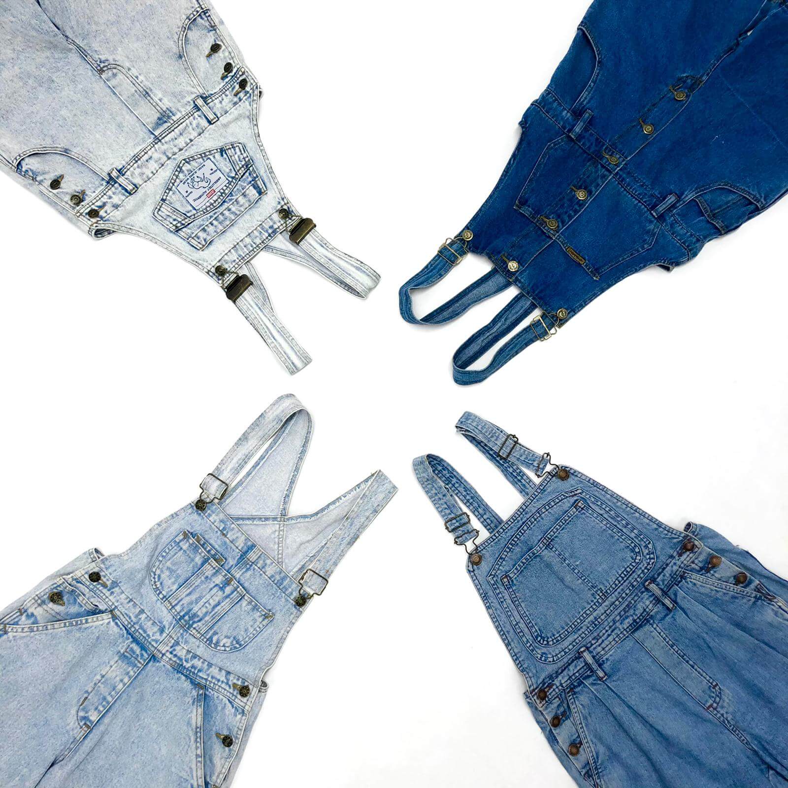 Vintage Short Dungarees Per Piece - The Vintage Wholesale Company