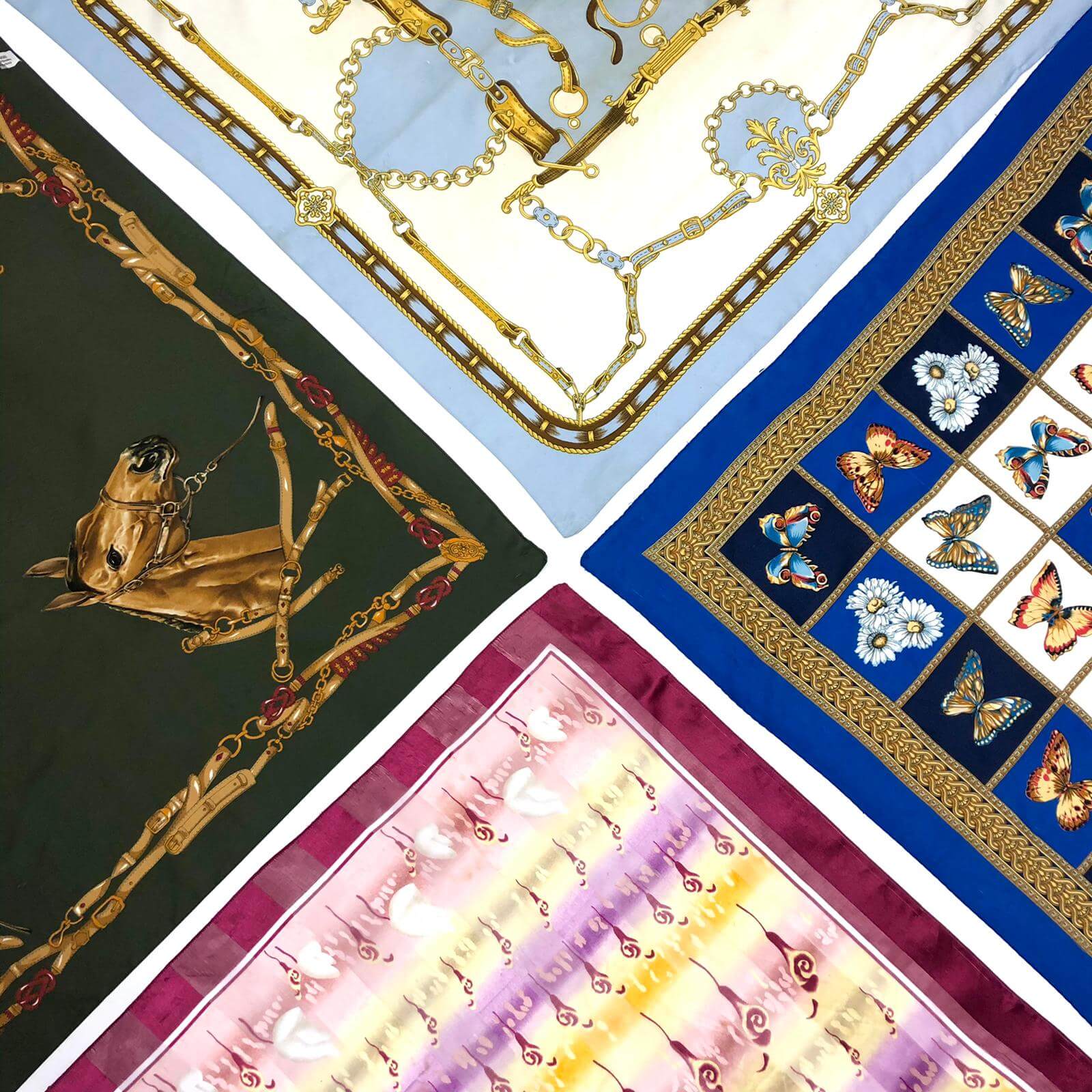 Vintage Square Neck Scarves - The Vintage Wholesale Company