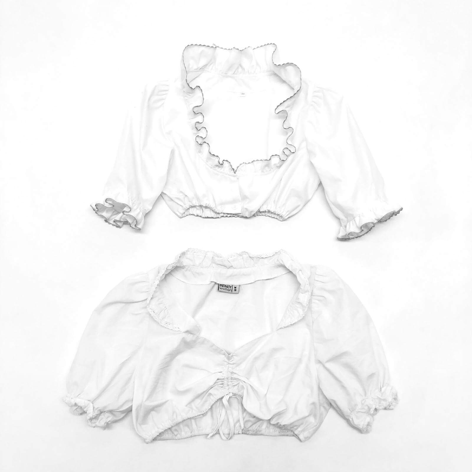 Vintage White Blouses Per Piece - The Vintage Wholesale Company